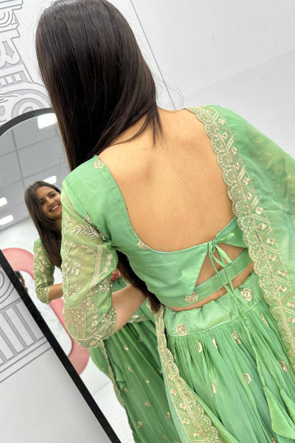 Gold Crush Wedding Lehenga