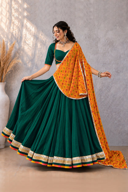 Crafted in Soft Chinon Lehenga