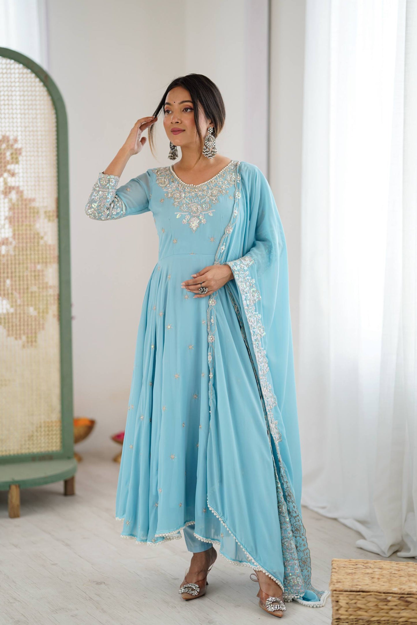 Anarkali Three Piece Set