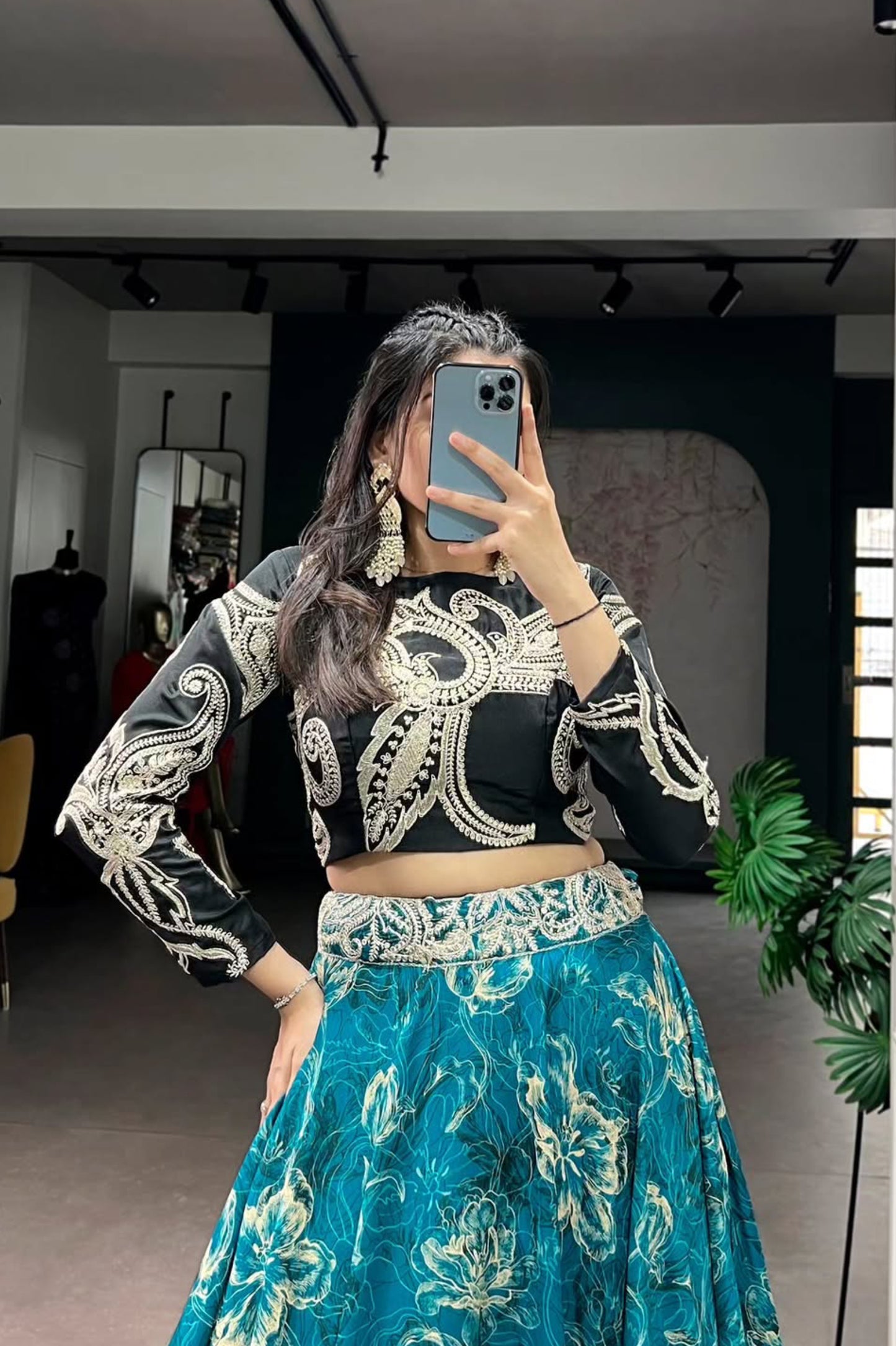 Crop top with Lehenga