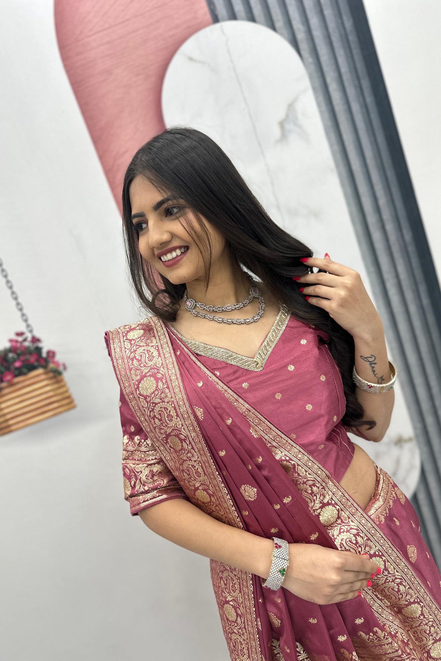 Silk Readymade Patli Saree
