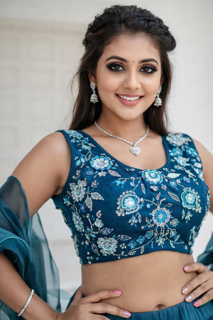 Rama Western Flower Lahenga Choli