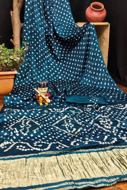 Gaji Silk Bandhani Saree