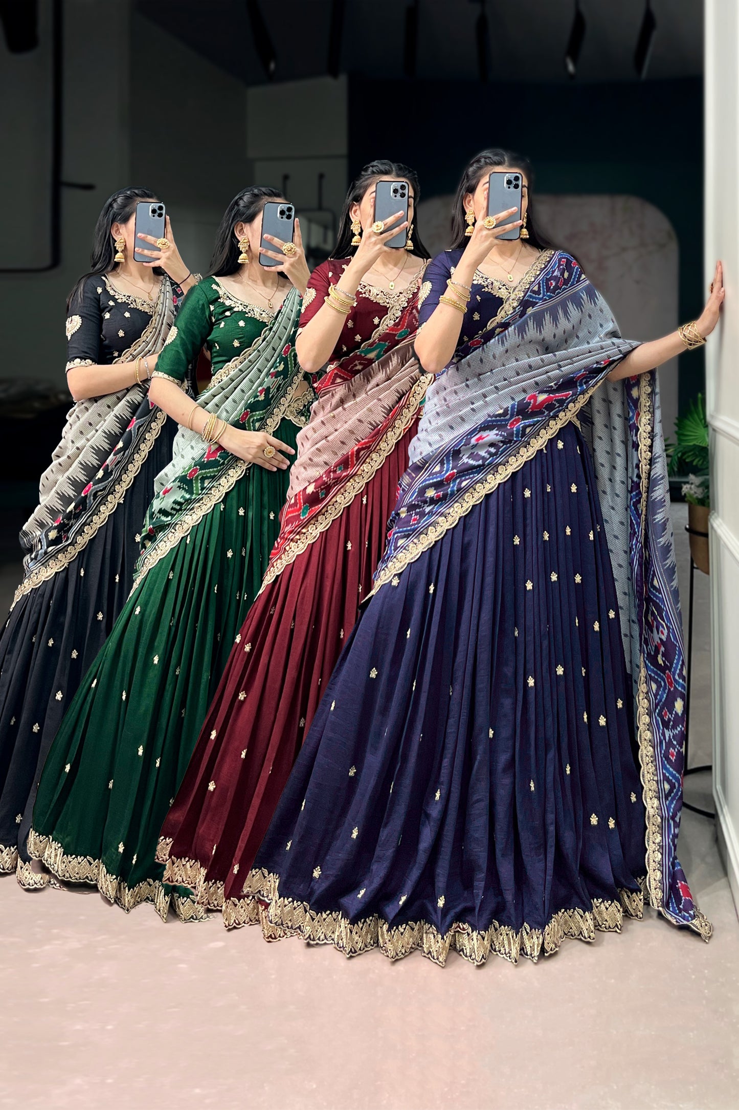 Vichitra Tussar Silk Lehenga