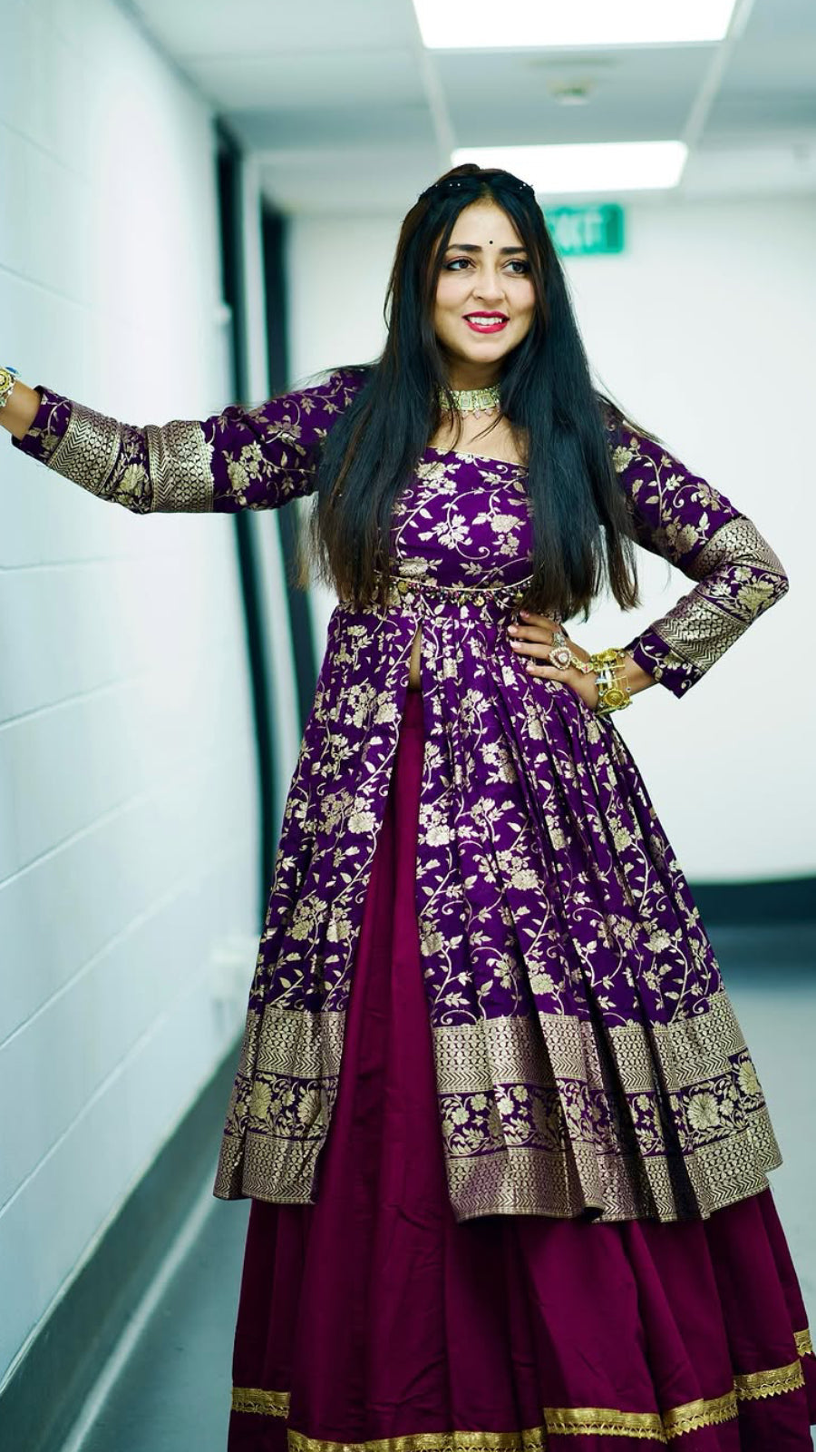 Long Peplum Style Lehenga Set | Indo-Western Wedding & Festive Wear