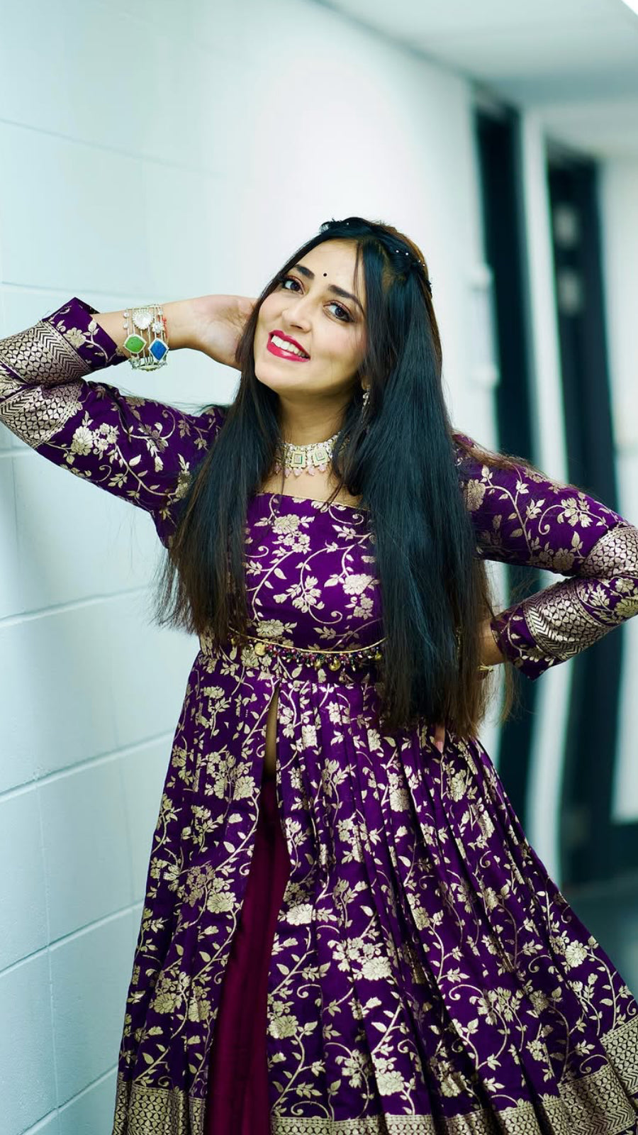 Long Peplum Style Lehenga Set | Indo-Western Wedding & Festive Wear