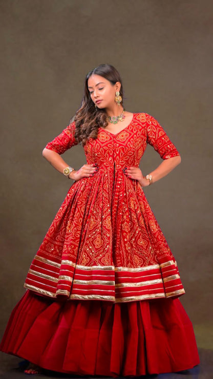 Long Peplum Lehenga Set for Women