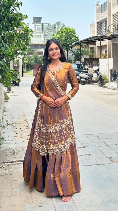 Premium Festive Wear Lehenga | Two Tone Shade Lehenga