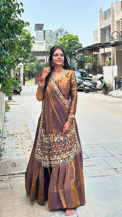 Premium Festive Wear Lehenga | Two Tone Shade Lehenga
