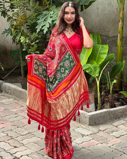 New Pure Gajji silk Patola Saree
