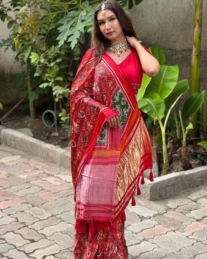 New Pure Gajji silk Patola Saree