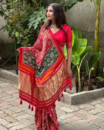 New Pure Gajji silk Patola Saree