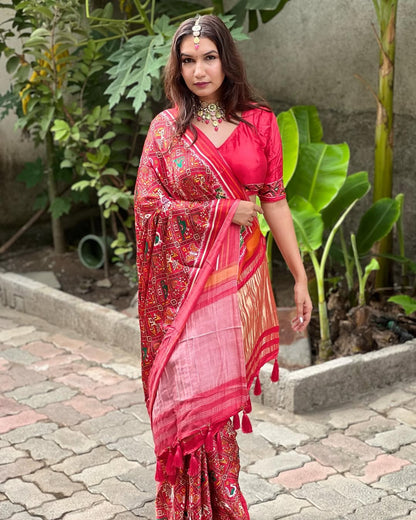 New Pure Gajji silk Patola Saree