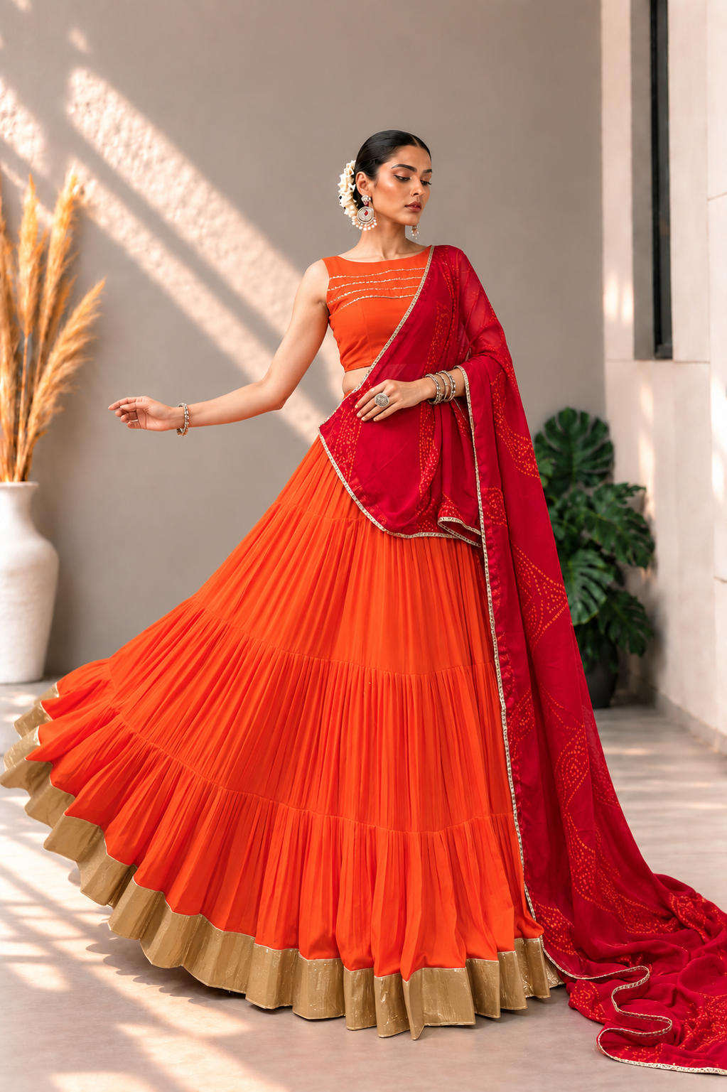 Crimson Glow Lehenga