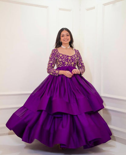 Elegant Long Peplum Lehenga Set for Women