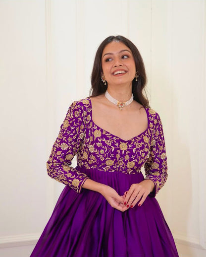 Elegant Long Peplum Lehenga Set for Women