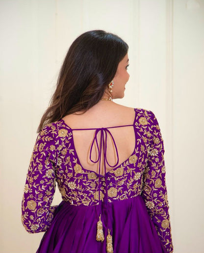 Elegant Long Peplum Lehenga Set for Women