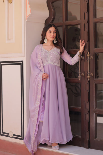 Georgette Gown Dupatta Set
