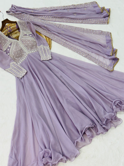 Georgette Gown Dupatta Set