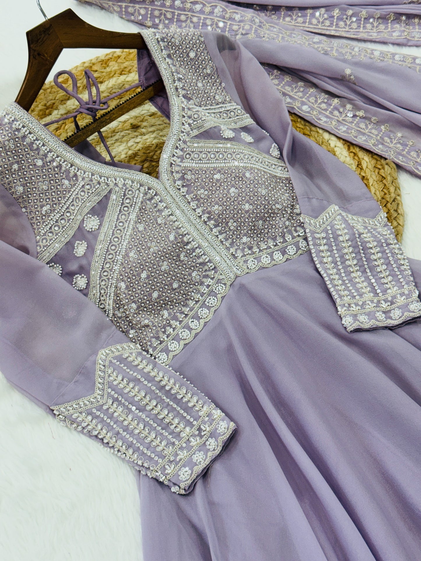 Georgette Gown Dupatta Set