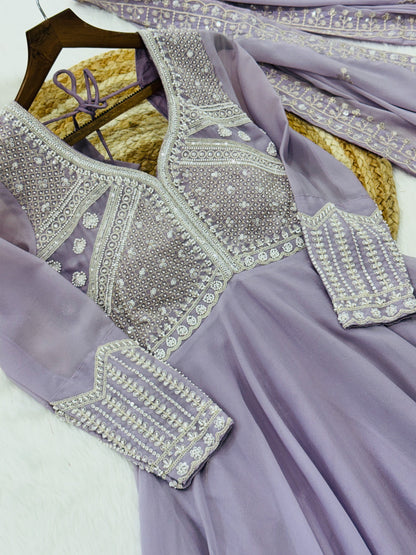 Georgette Gown Dupatta Set