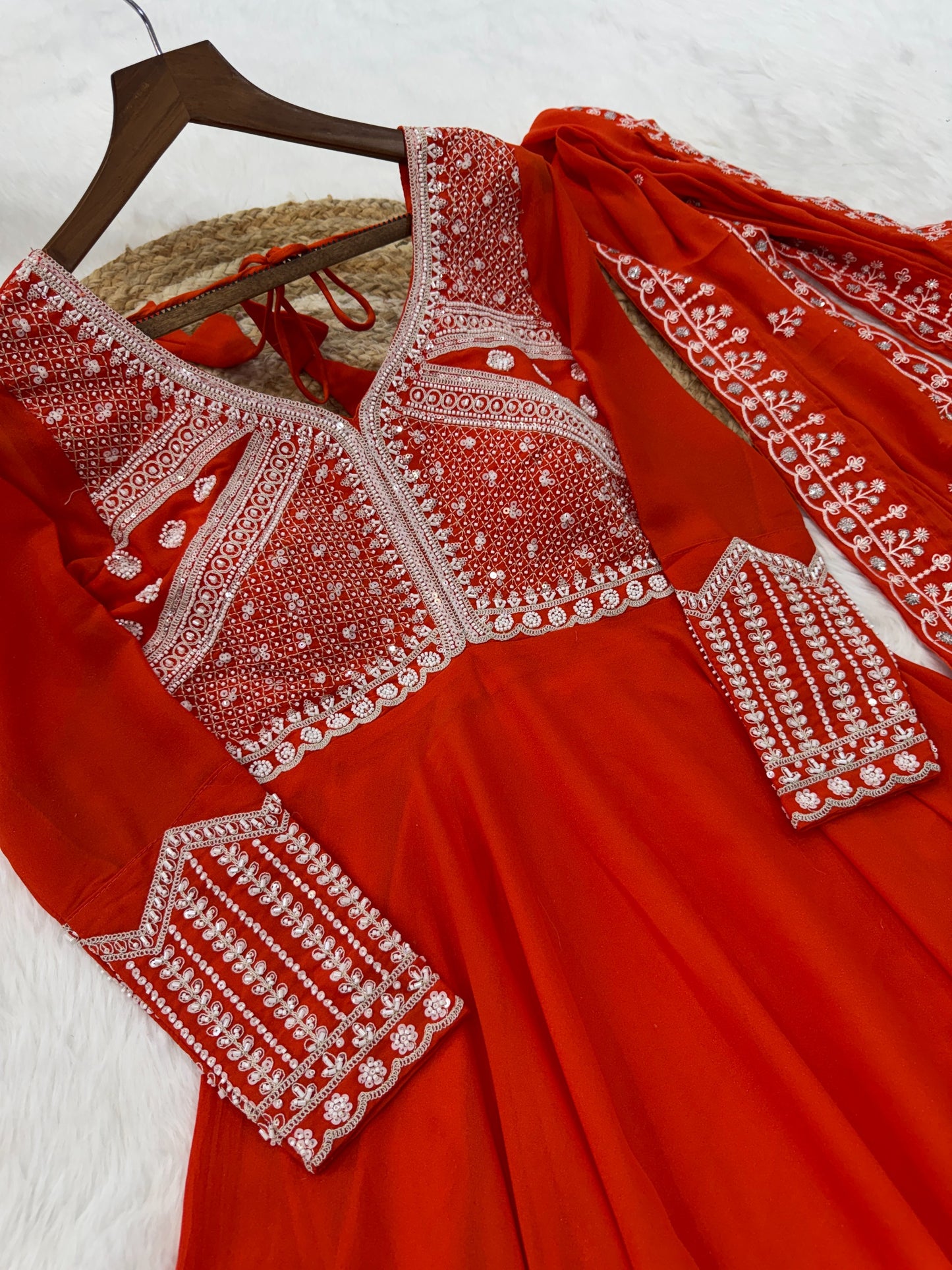 Georgette Gown Dupatta Set