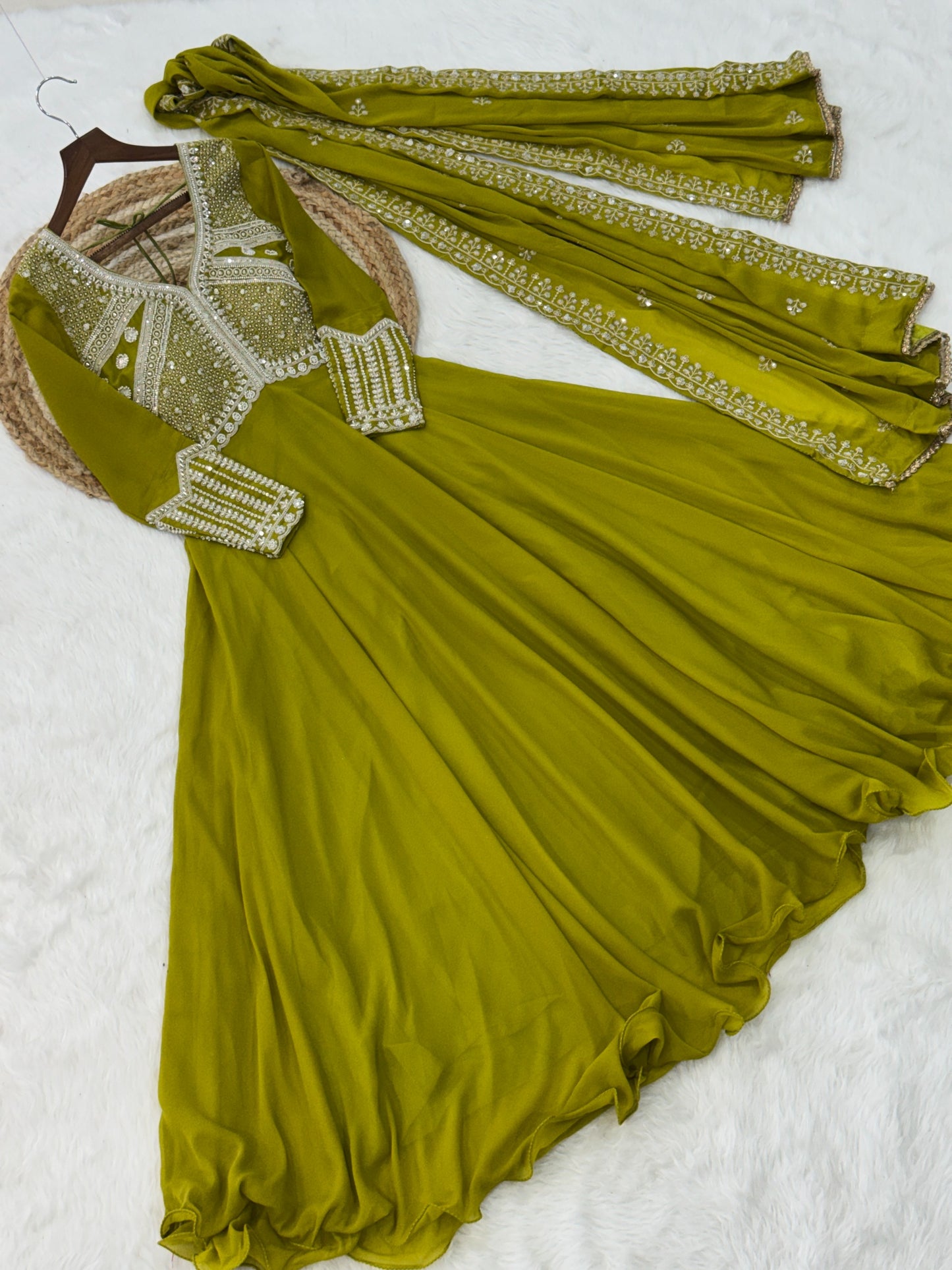 Georgette Gown Dupatta Set