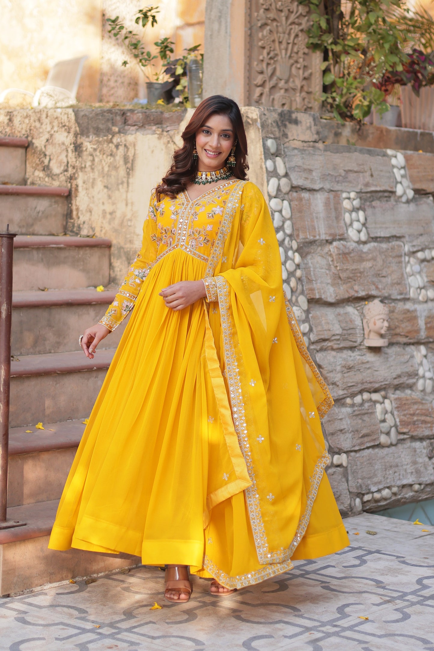Beautiful Gown Dupatta Set