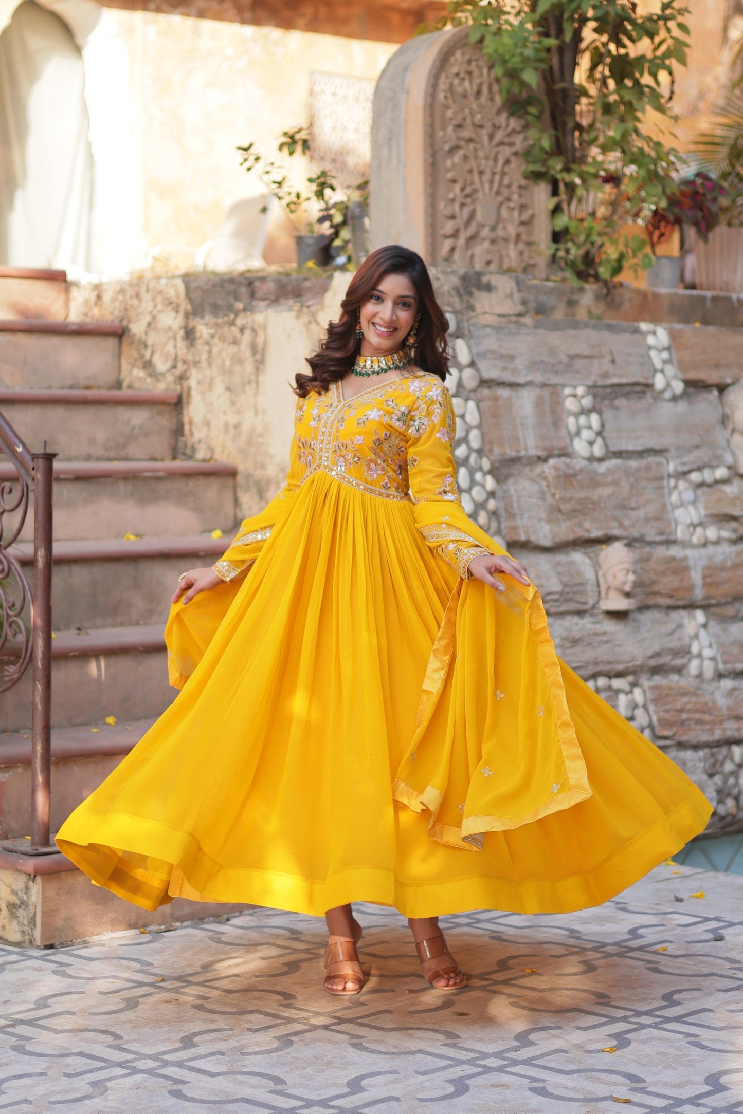 Beautiful Gown Dupatta Set