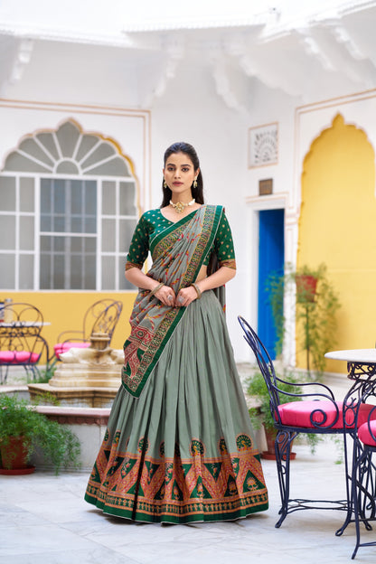 Tasar Silk Lehenga Choli