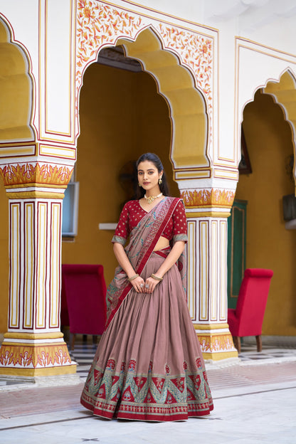 Tasar Silk Lehenga Choli