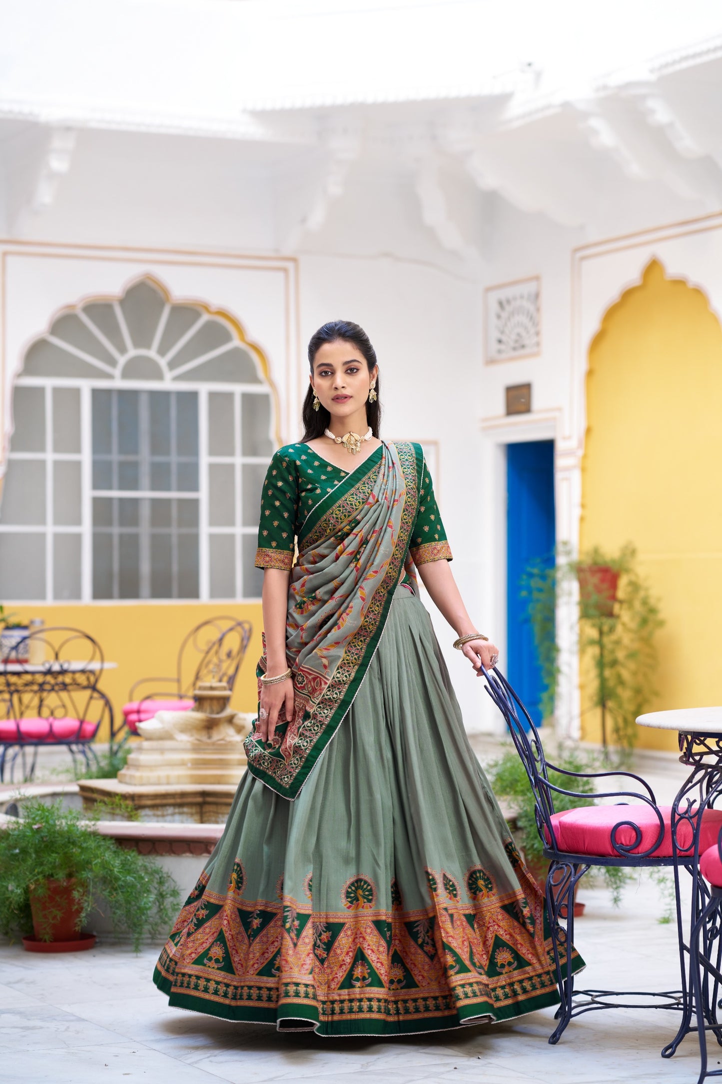 Tasar Silk Lehenga Choli