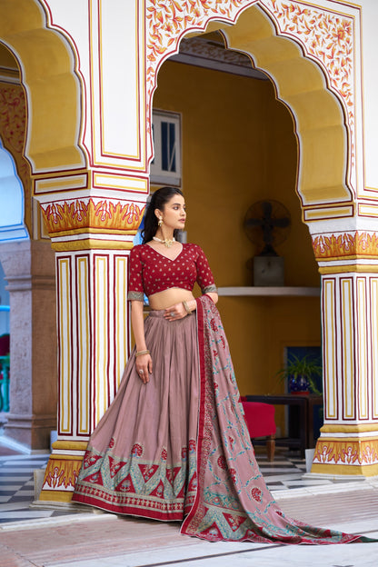 Tasar Silk Lehenga Choli