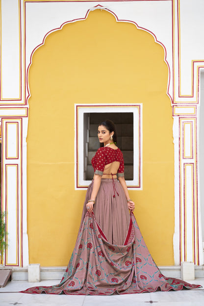 Tasar Silk Lehenga Choli