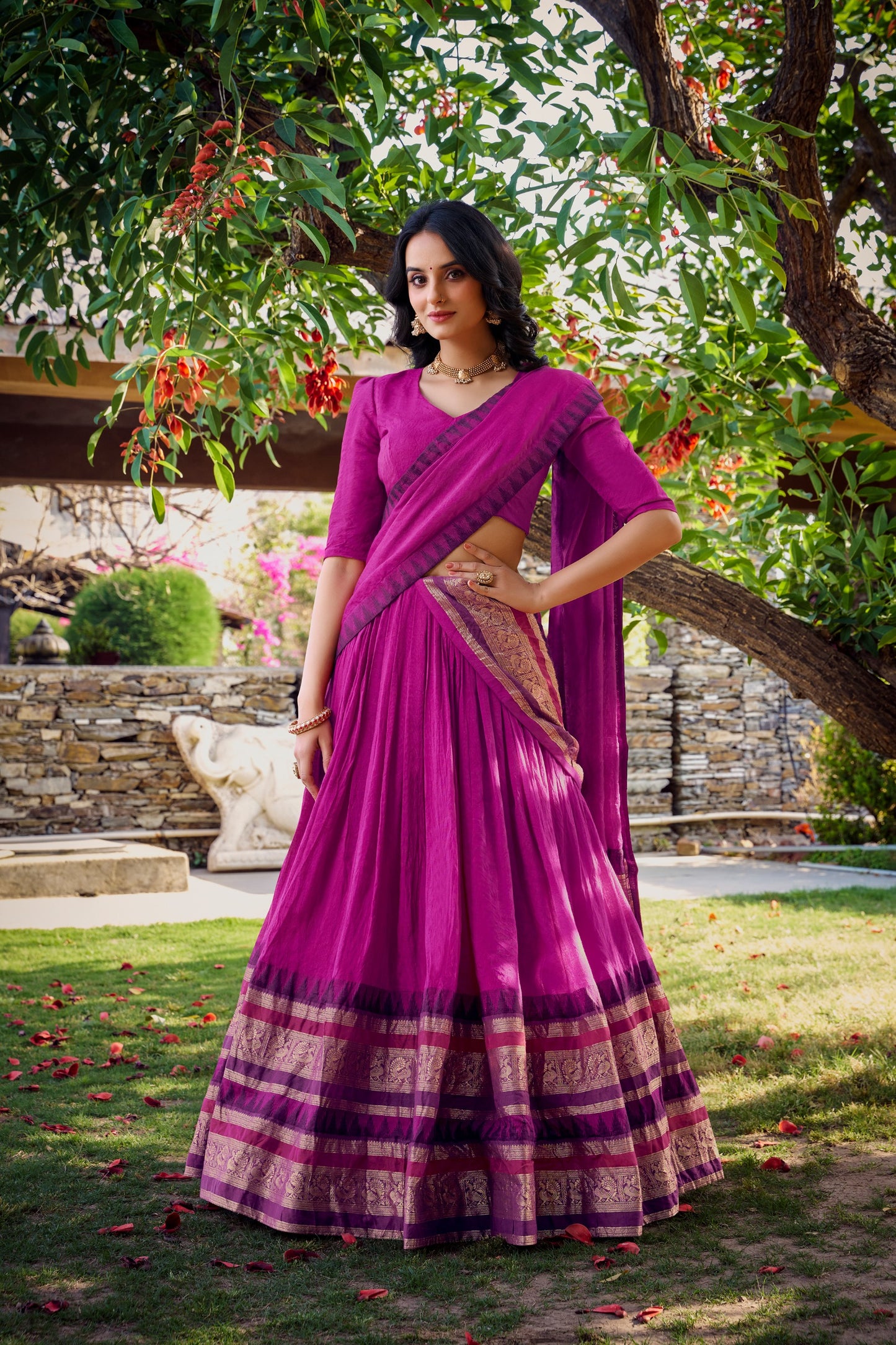 A Tale of Royalty, Woven in Chanderi and Zari