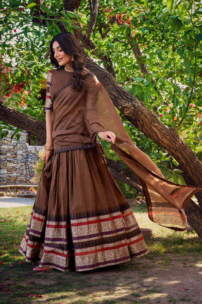 A Tale of Royalty, Woven in Chanderi and Zari