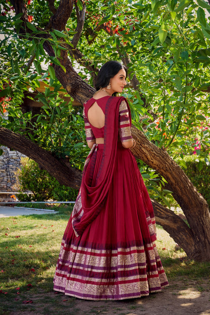 A Tale of Royalty, Woven in Chanderi and Zari