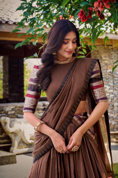 A Tale of Royalty, Woven in Chanderi and Zari