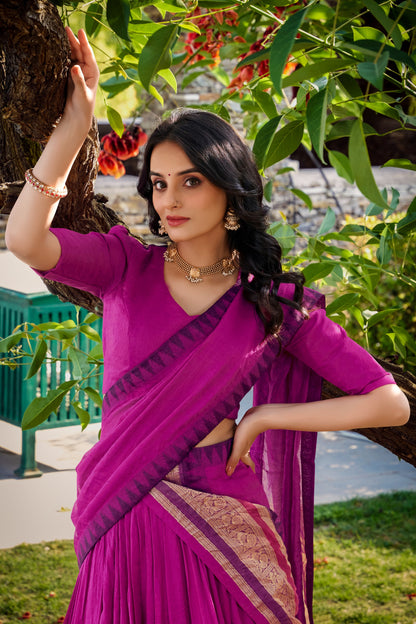 A Tale of Royalty, Woven in Chanderi and Zari