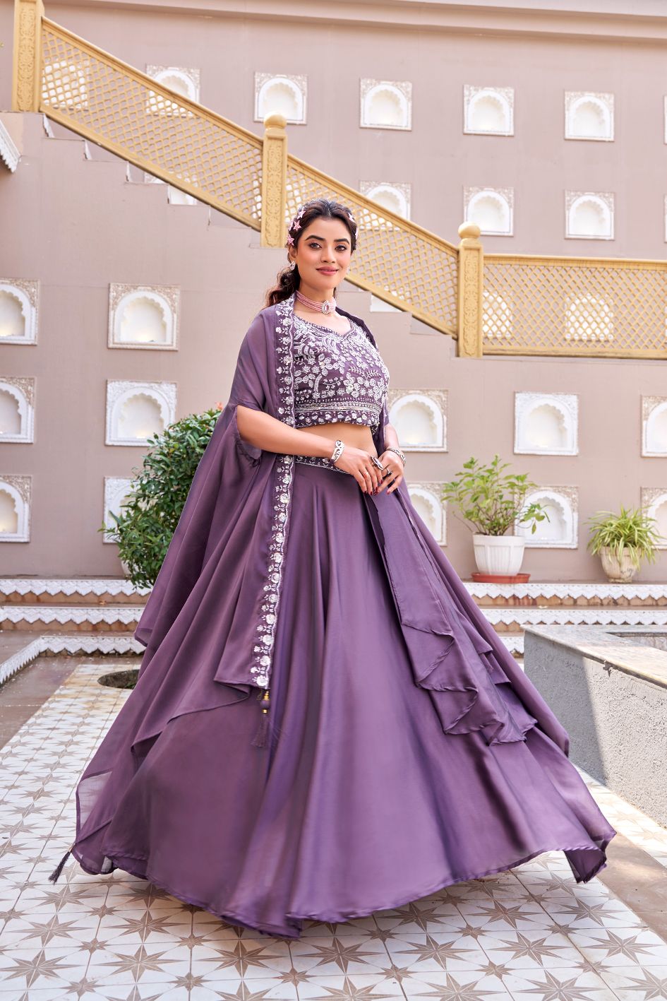 Indo Western Style Three Piece Choli