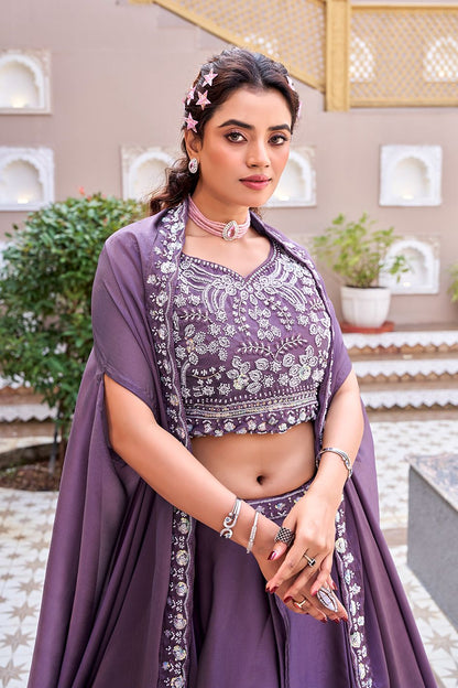 Indo Western Style Three Piece Choli