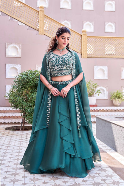 Indo Western Style Three Piece Choli