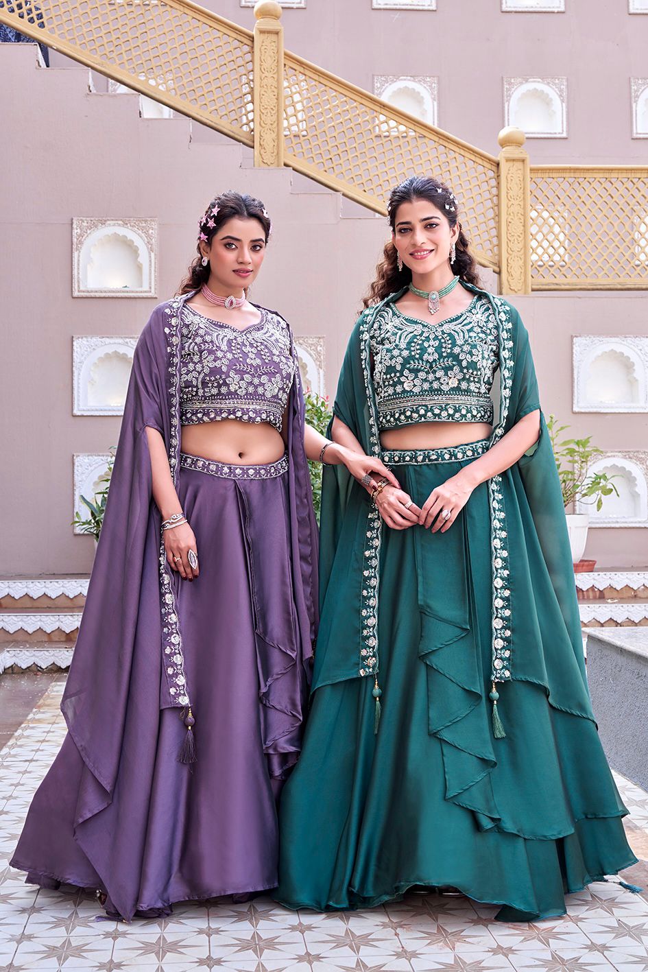 Indo Western Style Three Piece Choli