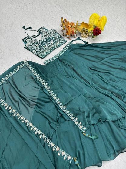 Indo Western Style Three Piece Choli