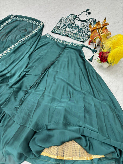 Indo Western Style Three Piece Choli