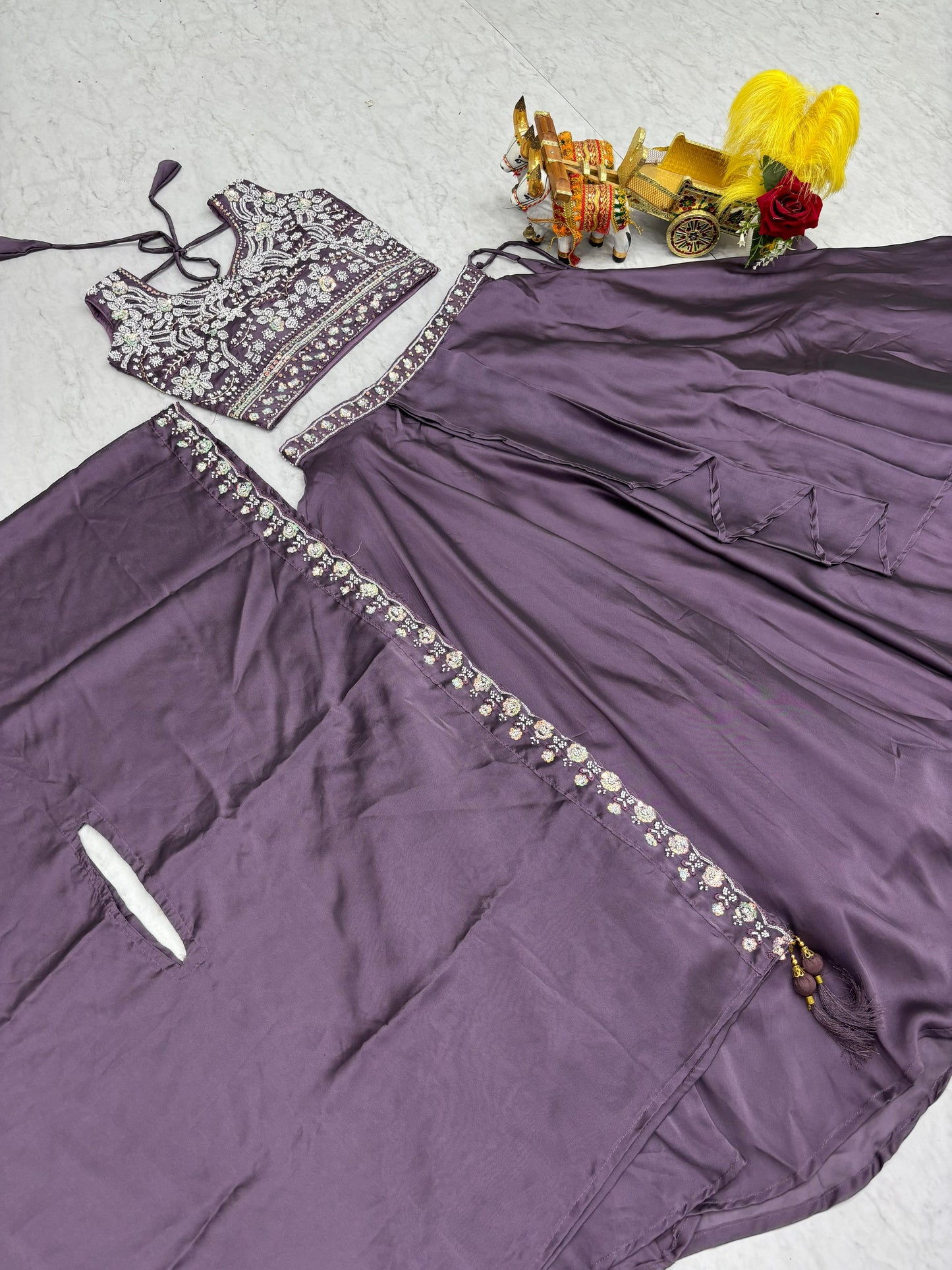 Indo Western Style Three Piece Choli