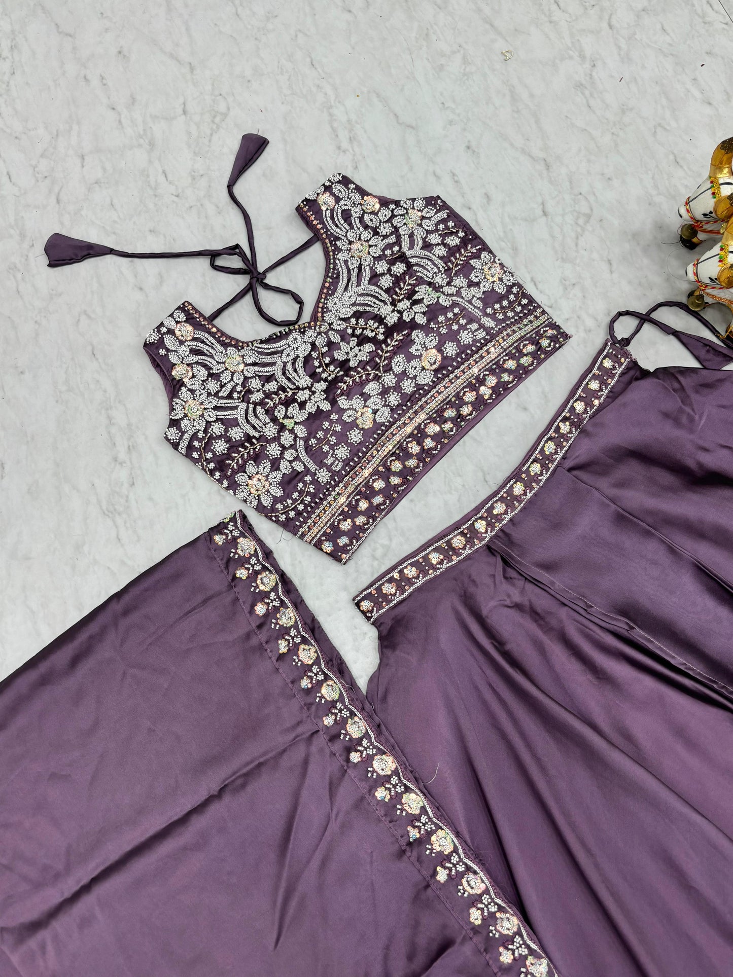 Indo Western Style Three Piece Choli