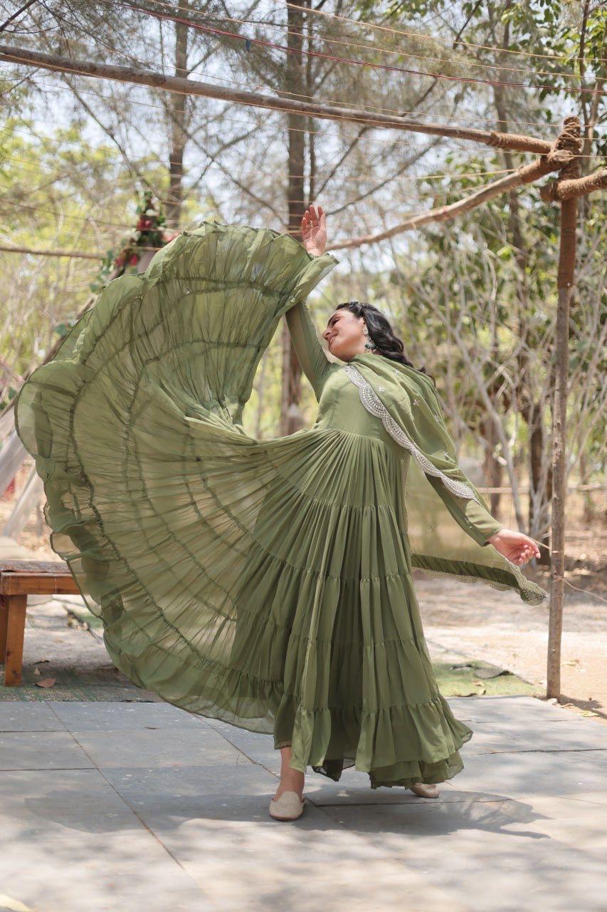 Desirable Women's Fully Flaired Gown