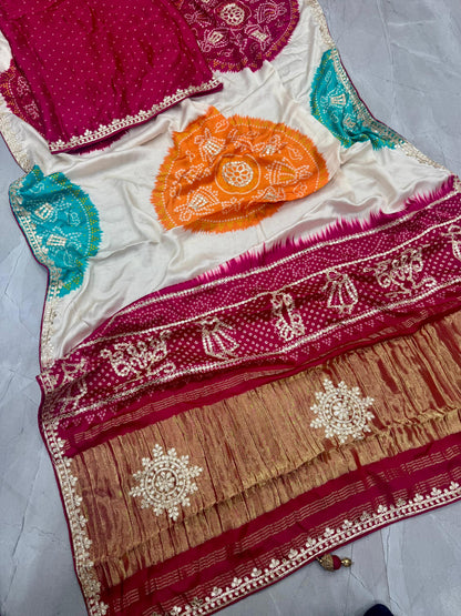 PURE GAJI SILK RASMANDAL BANDHANI