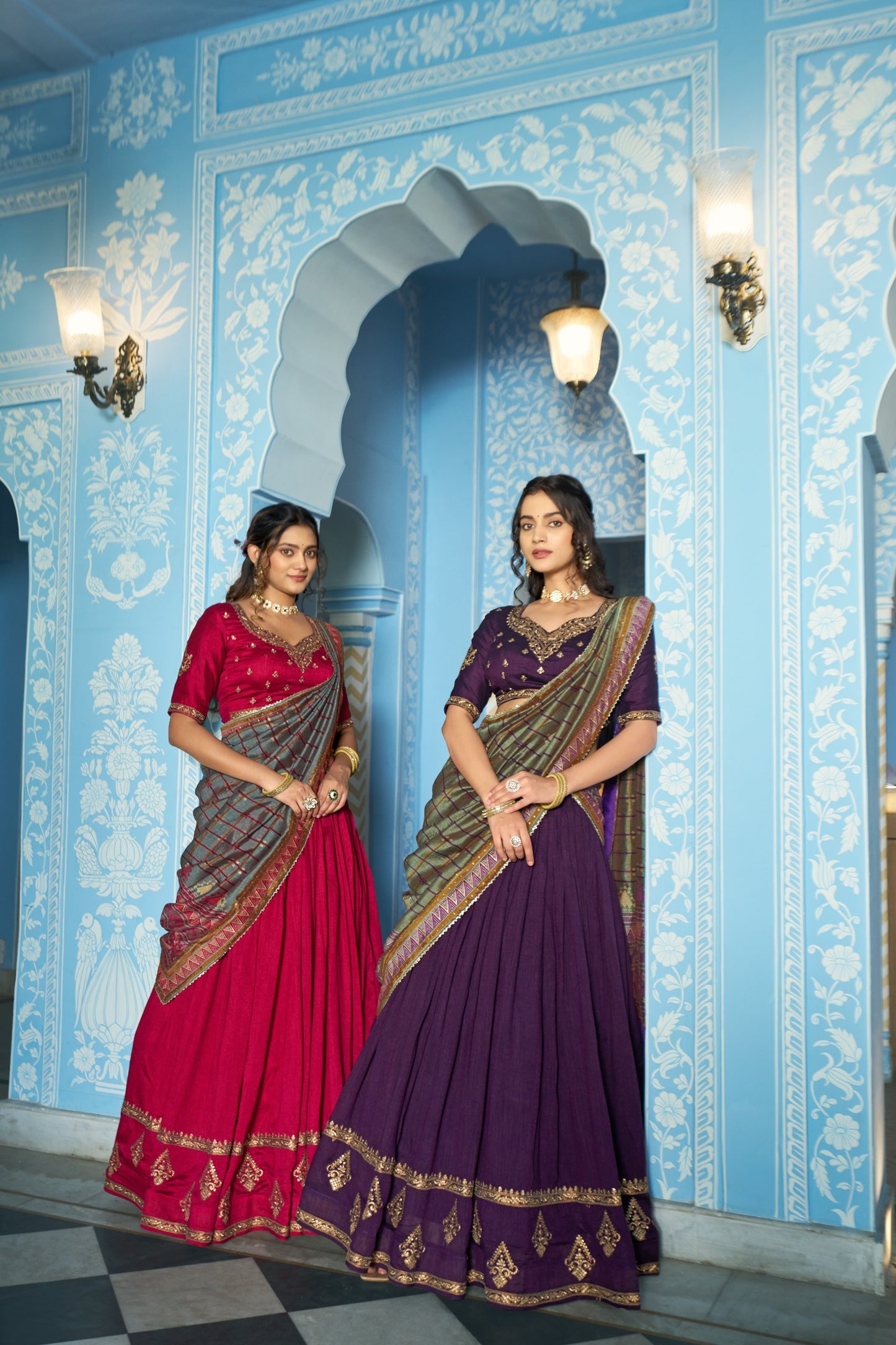 Luxurious Vichitra Silk Lehenga Choli